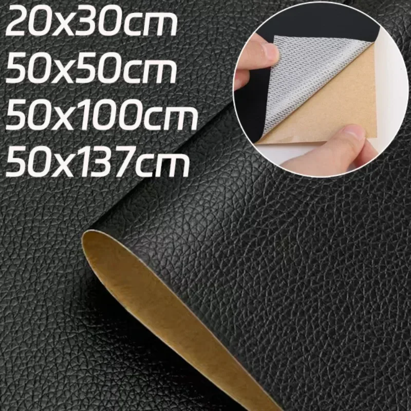 Leather Repair Patches Self-Adhesive Leather Repair Stickers Sofa Hole Fix Patch PU Synthetic Leather Table Chair Seat Furniture Bag Shoe Repair Tool