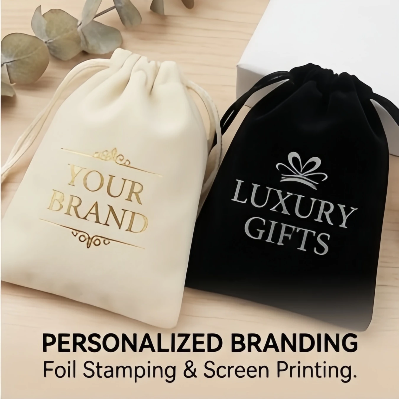 Customizable Color Velvet Drawstring Bag Multi-size Packing Sachet for Jewelry Candy Storage Display Festival Gift Packing Pouch 2