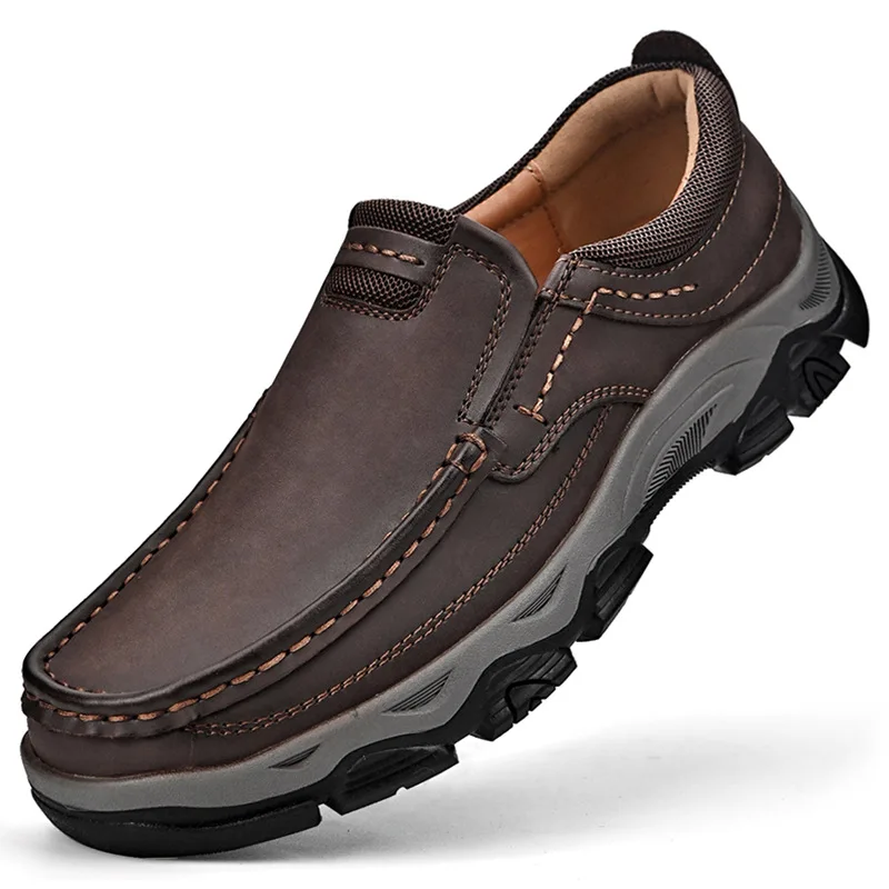 2024New Slip-on Leather Casual Shoes Stylish Loafers Men 5