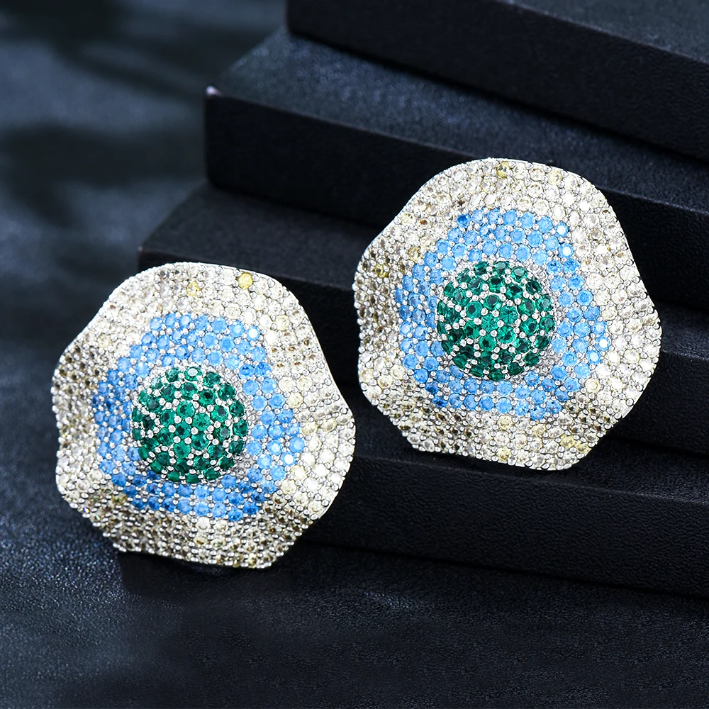 Missvikki Charm Orange Round Earrings For Women Bridal Wedding Daily Surper Jewelry Noble Luxury Gorgeous High Quality