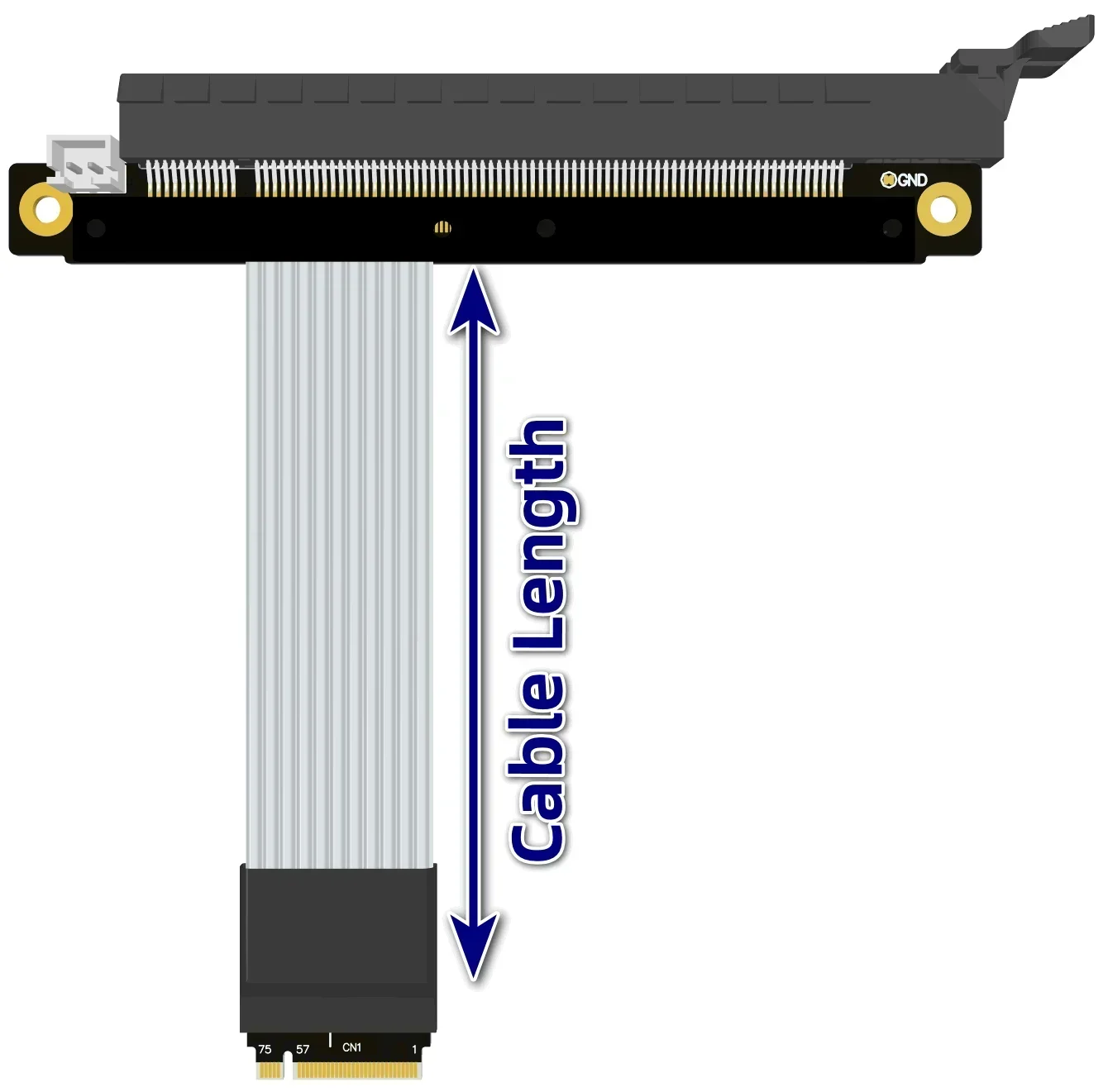 Ngff Nvme para Pcie 16x 4.0 Riser Cabo Pcie X16 Nvidia Extensor de Placa Gráfica Amd Ssd M-key Gen4 Stx Mainboard - Imagem 5