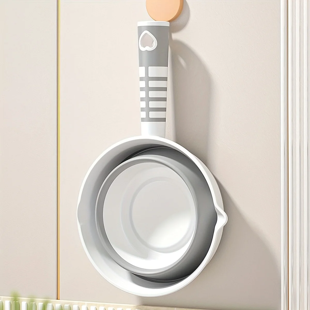 Collapsible Water Spoon PP Material Kitchen Household Unbreakable Large Thickened Plastic Long Handle Water Ladle and Bathing