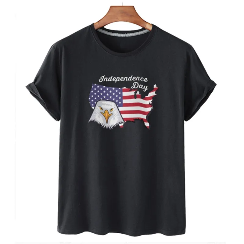 Summer New Men's Fashion Tshirt O-Neck Short Sleeve Casual The Flag of The United States Printed T-shirts Tops