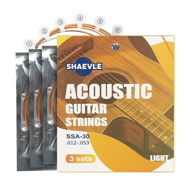 3 Sets of 6 Guitar Strings Replacement Steel String For Acoustic