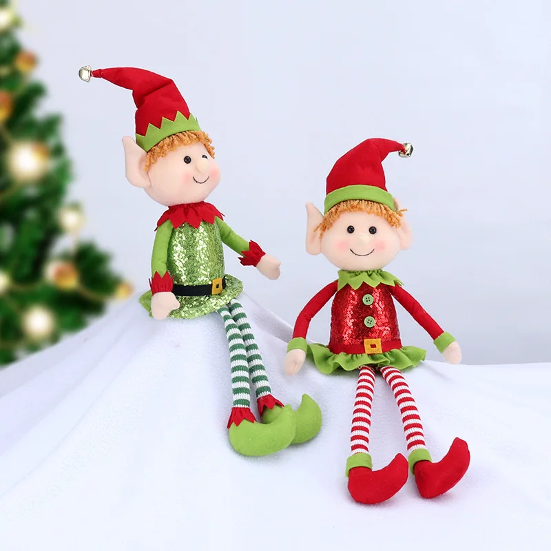 

Christmas Tree Decoration Essential for Celebrating Festivals 65CM Thigh Elf Doll Window Decoration Christmas Gift Plush Doll