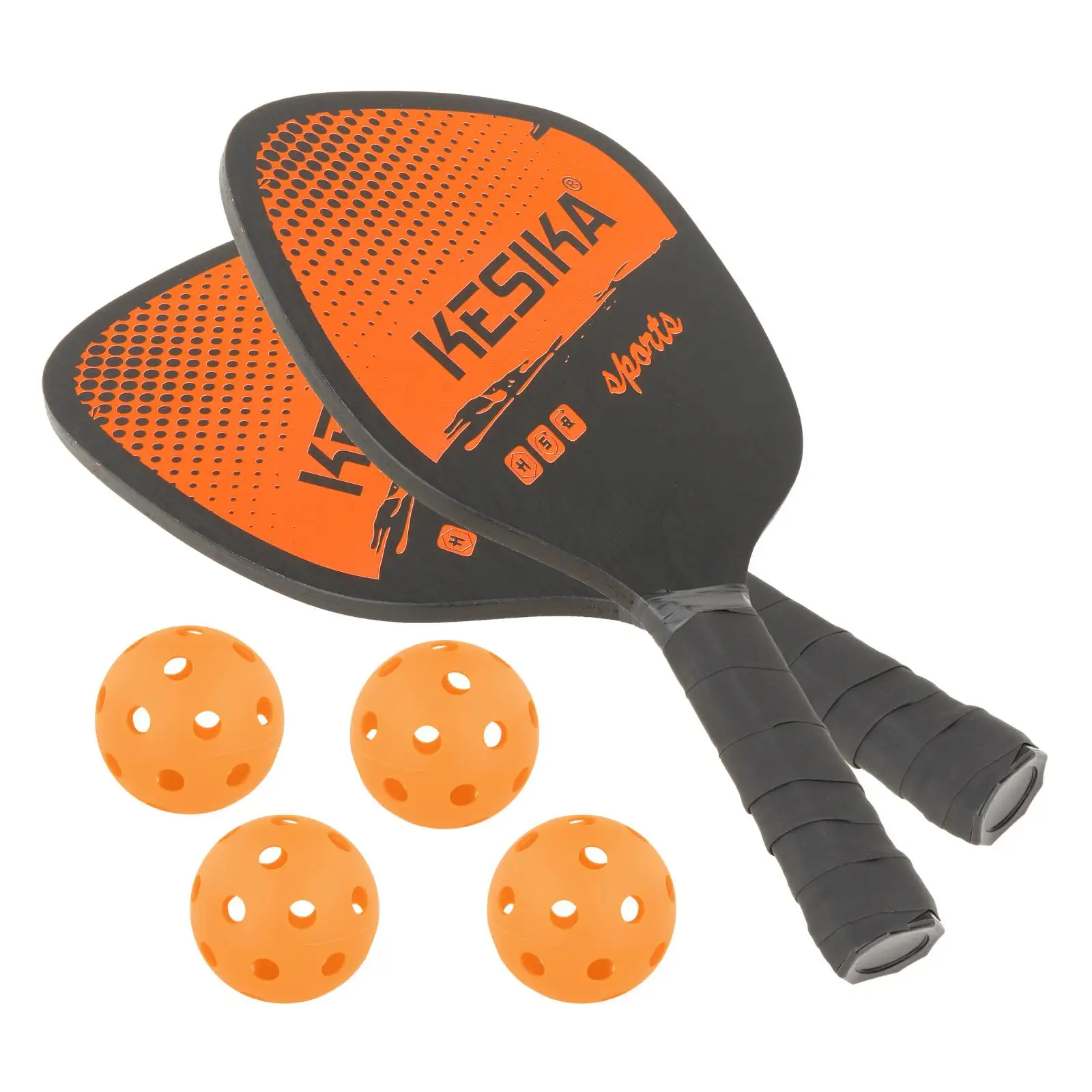 Pickleball Paddles Set 4 Balls Portable Carry Bag Comfort Grip Rackets Honeycomb Core Lightweight