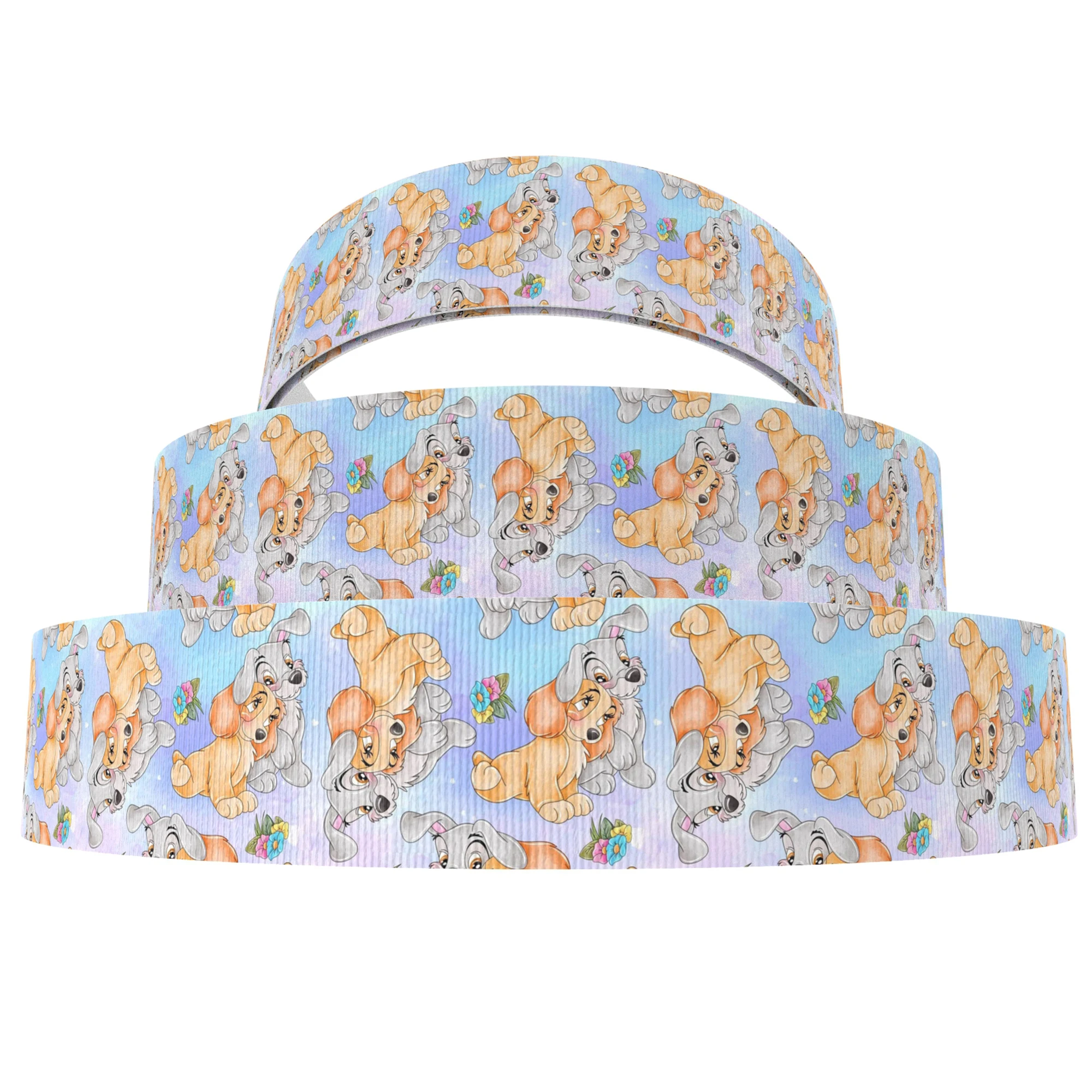 Grosgrain Ribbon Disney 5 Yards Multi Size Lilo And Stitch Marie Cat Printed For Hairbows DIY Craft Supplies Cartoon Ribbons