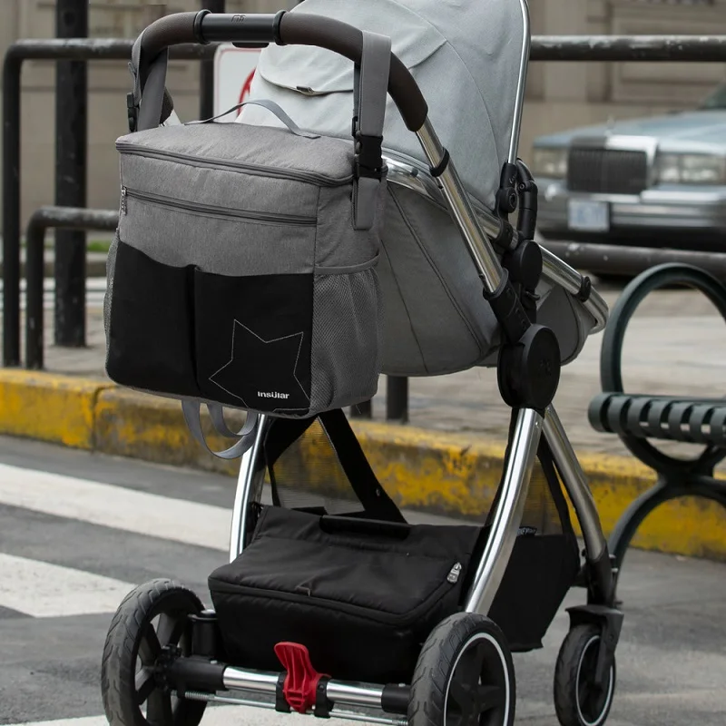 LazyChild Multifunctional Waterproof Mommy Bag Large-capacity Lightweight Backpack Portable Mother-infant Bag Stroller Out Bag