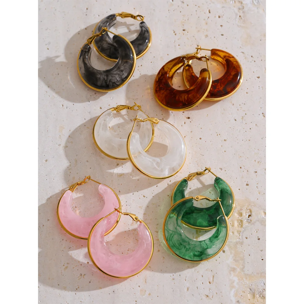 Yhpup Chunky Hoop Earrings