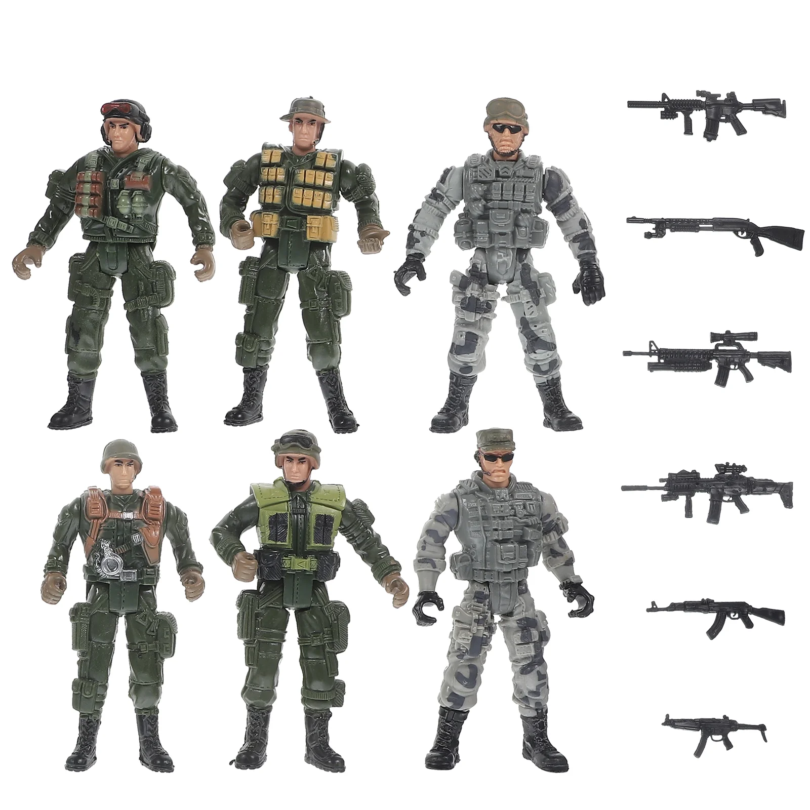 

Soldier Model Child Playsets Mini People Models Small Kids+toys Miniature Figures for Decor Plastic Figurines Decors