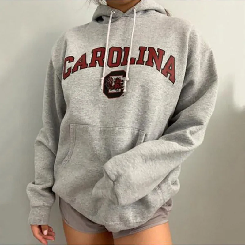 

Printed long sleeved casual sweater loose top