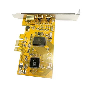 Scheda di acquisizione video PCIE a AV 878A, scheda di acquisizione immagini HD 640x480 con 2 porte AV SVHS per videosorveglianz