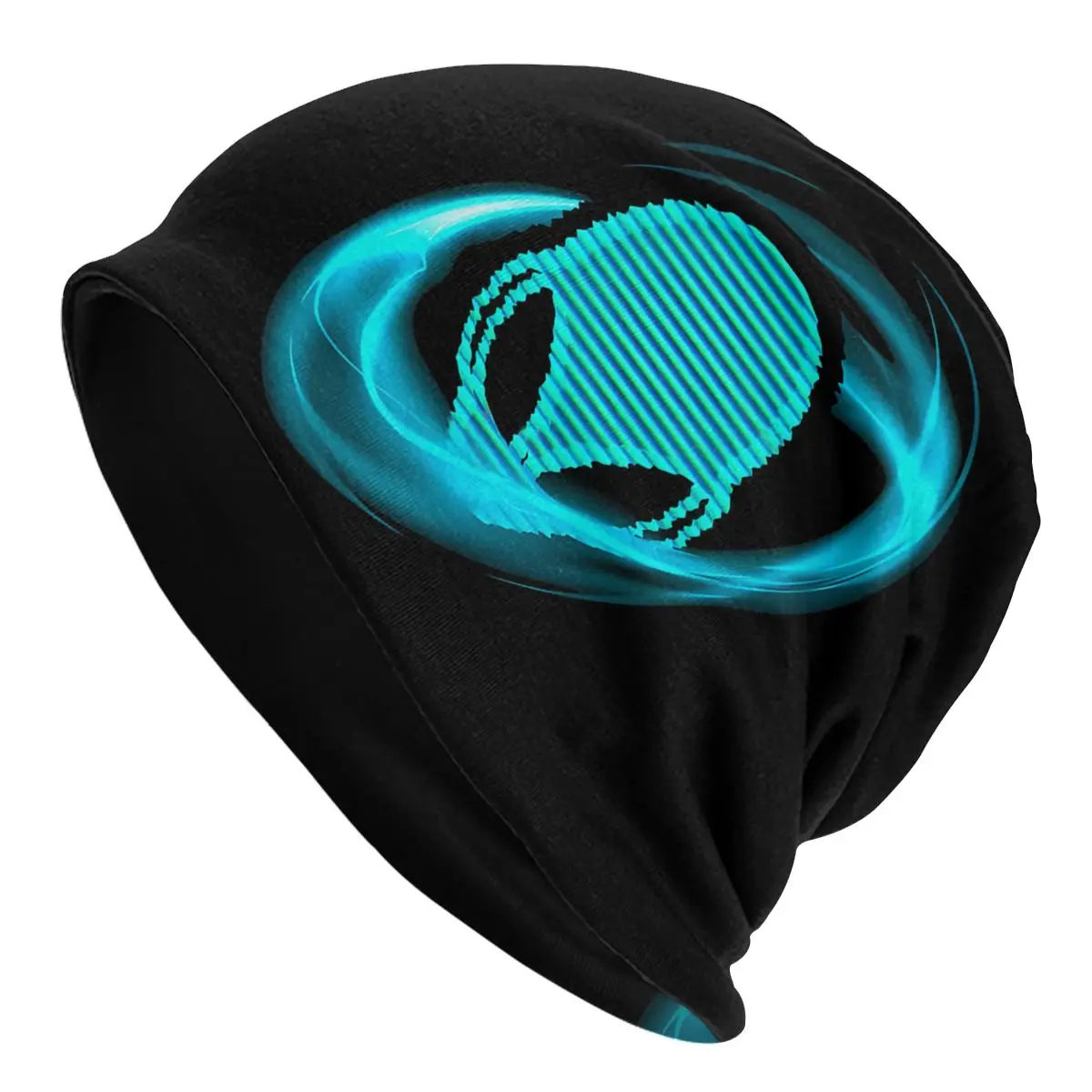 

3D Abstract Blue Sport Thin Beanie Caps Alien And UFO Skullies Beanies Ski Caps Soft Bonnet Hats