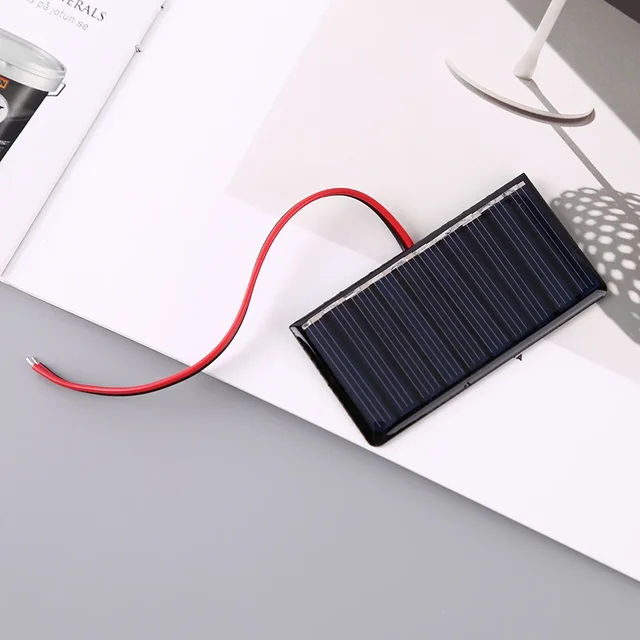 Solar Panel 0.3W 5V Polysilicon Solar Epoxy Panel Module Lights Solar Battery Charger DIY Solar Battery Kit for Outdoor Camping 4