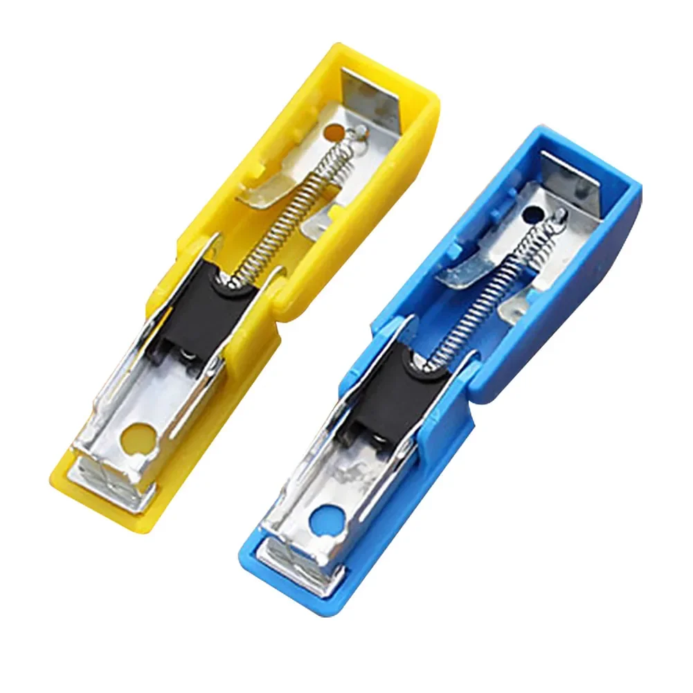 Random Color Stapler Solid Office Stationery Cute Mini Without Stapler for Student Use Small Portable Plastic for No. 10 Staples push stapler mini stapler set hand stapler rotatable stapler metal stapler