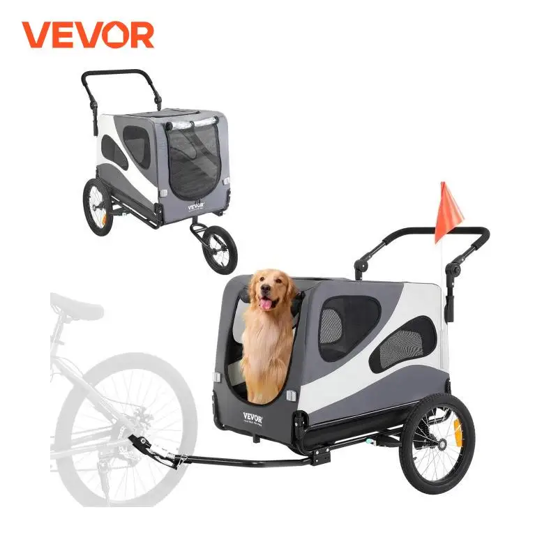 100lbs Pet Bike Trailer and Stroller for Dogs