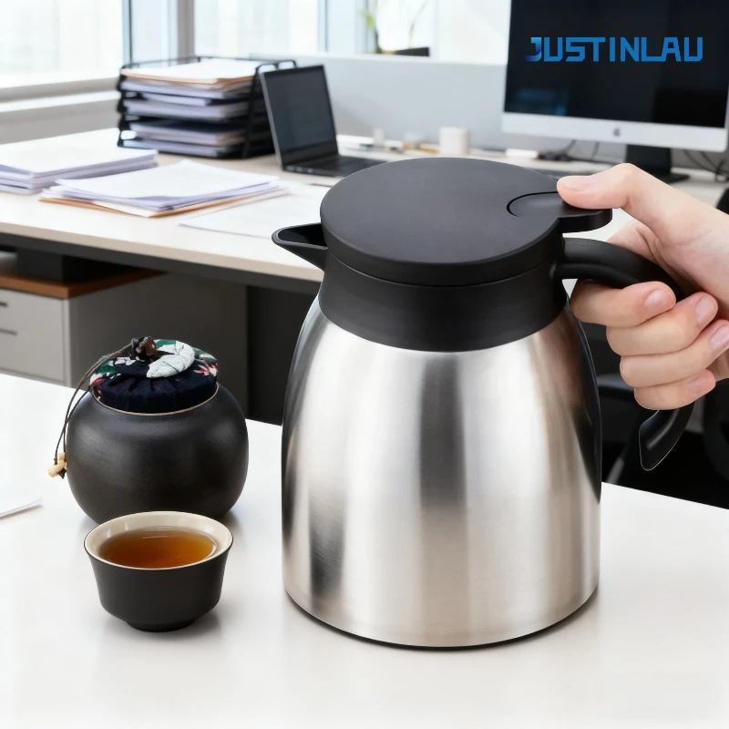 JUSTINLAU 1200 مللي إبريق شاي معزول 304 إبريق شاي...