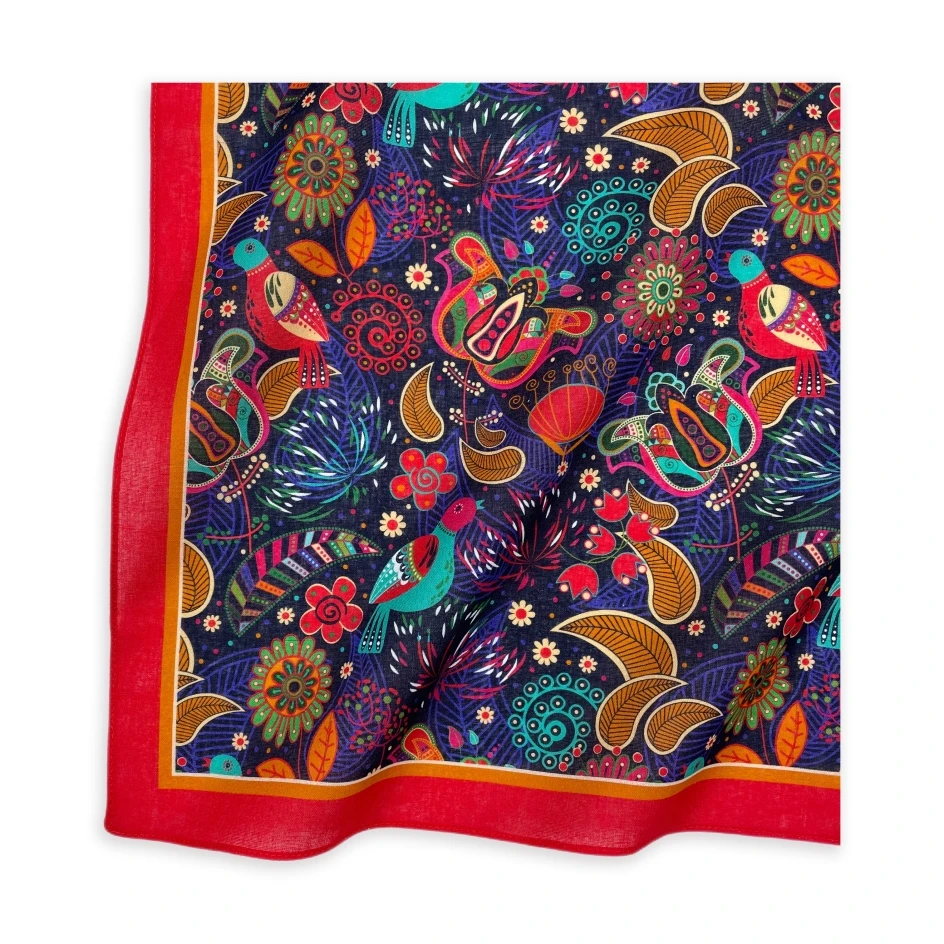 Cotton 55CM Palace Retro Style Floral Paisley Print Bandana Kerchief Hip Hop Hair Band Neck Scarf Headwear Wrist Wraps Head printed scarf