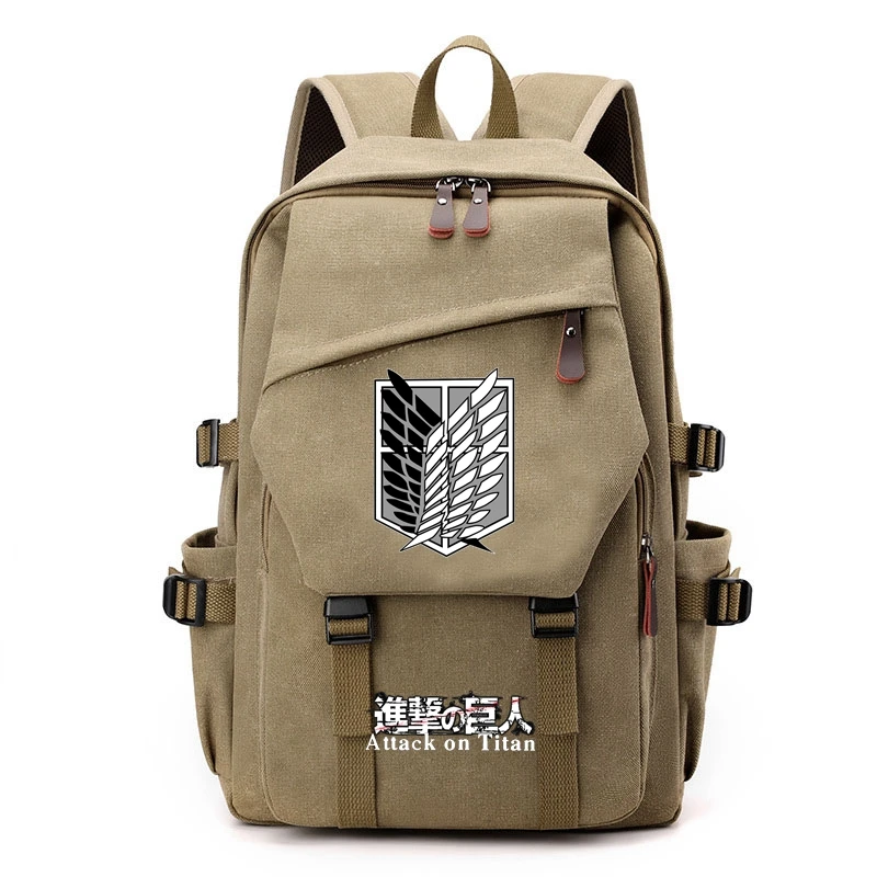 

Anime Attack On Titan Canvas Backpack Student School Bag Men Women Shoulder Bags Rucksack Travel Laptop Bags