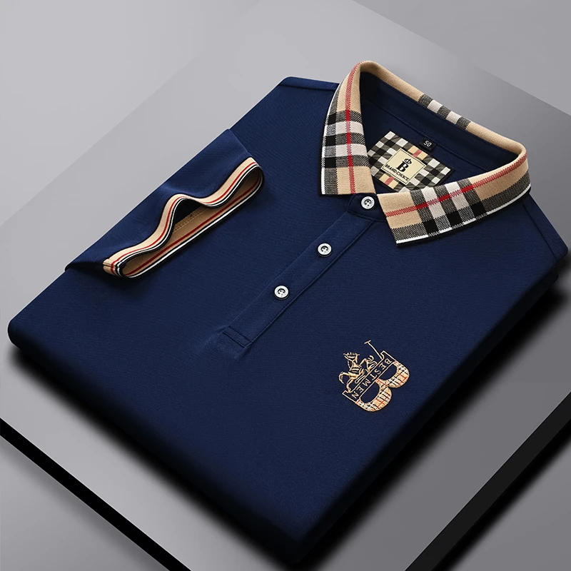 

Brand Polo Shirt Men Embroidered Short Sleeve High Quality Cotton Men's Fashion Business Casual Luxury Top Summer Clothing New
