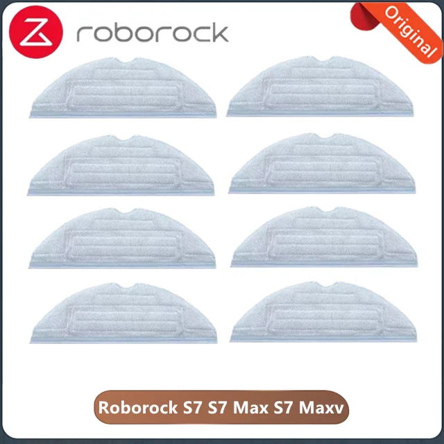 Original Roborock S7 S7 Max S7 Maxv T7Splus  Vacuum Robot Replaceable Mop Cleaning Cloth Accessories 8 PCS