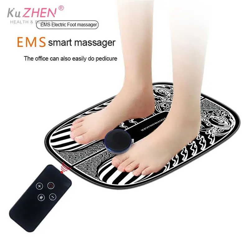 

Foot Massager Pad Remote Control EMS Pulse Physiotherapy Micro-current Electric Feet Massage Mat Muscle Stimulator Pain Relief
