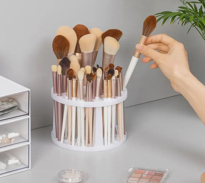 Paint Brush Holder 67 Holes Wooden Paint Brush Holder Stand Desk Organizer Watercolor  Brush Tray Rack For Pencils Paint Brushes - AliExpress