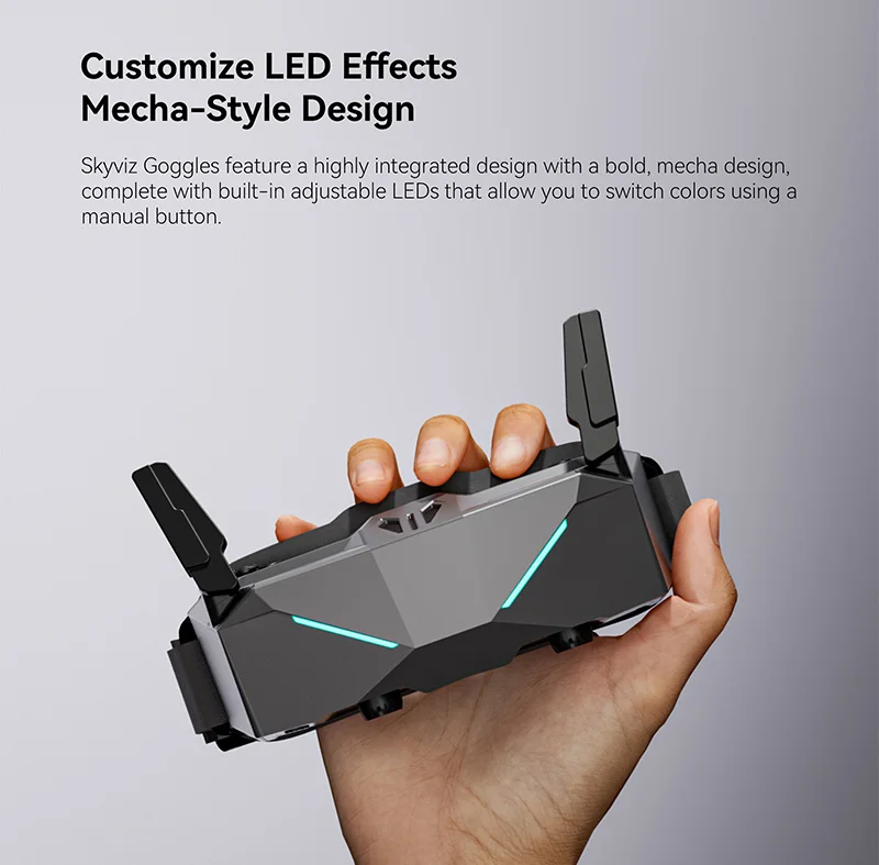iFlight Skyviz 5.8GHz FPV Analog Goggles Dual 100Hz Micro-OLED 1920*1080 HD DVR thumbnail 6