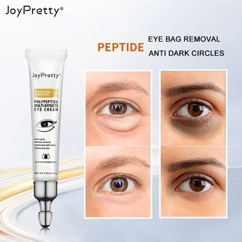 Joypretty 펩타이드 아이 크림, 다크서클 백 제거, 눈 윤곽 교정기, 주름 방지, 노화 방지 스킨 케어 크림, 미백