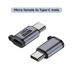Universal Lightning to USB - C Fast Charging and Data Transfer Adapter (Micro to type c)