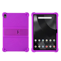 Soft Silicone Adjustable Stand Cover for 12.1 Inch Tablets - Lightweight and Kid-Friendly (PURPLE)