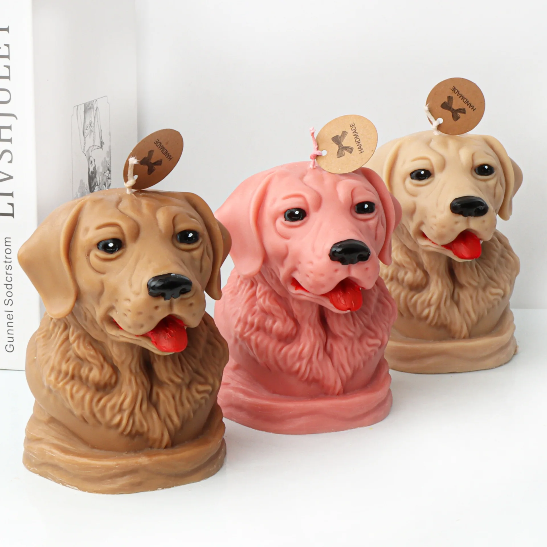 

Silicone Candle Mold for Pet, 3D Standing Cat, Flower Pot, Making Ornament, Golden Retriever, Dog Aroma Plaster, Cute, Sleep Cat