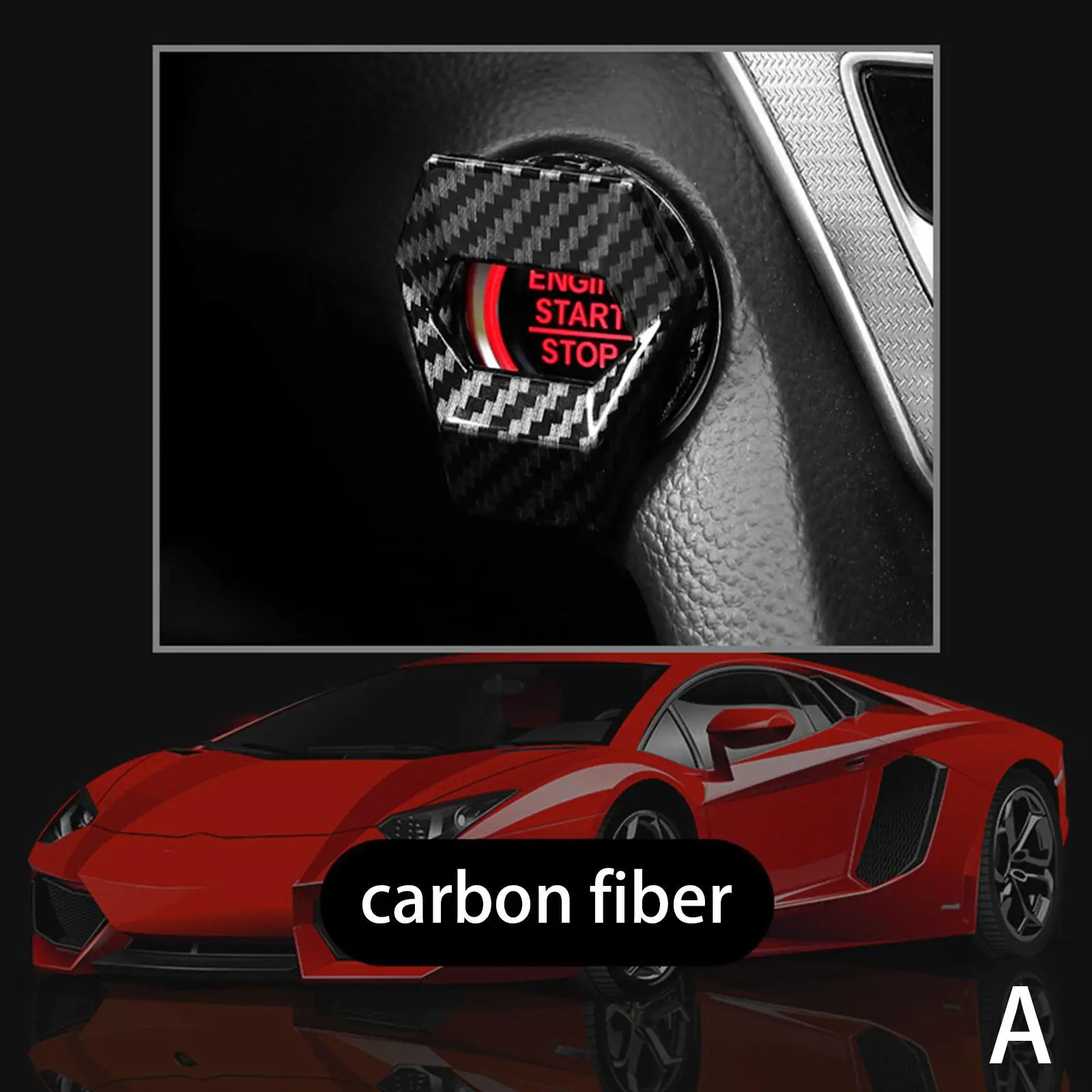 Enhance your title with something more captivating yet concise. Here’s an improved version:

Stylish Decorative Engine Start/Stop Button Cover - Premium Auto Interior Accessory
