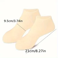 2 Pack Silicone Moisturizing Foot Socks for Cracked Feet, Foot Spa Treatment Socks Moisturizing Gel Socks 2