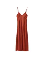 Women's Satin Midi Dress, V Neck, Thin Straps, Backless, Female Dresses, Sexy Fashion - Image 6