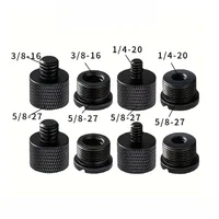 8pcs a set Mic Stand Thread Adapter Set 1/4,3/8 Male to 5/8 Female Microphone stand fixing Screw Adapter Transfer