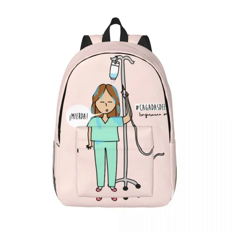 

Enfermera En Apuros Doctor Nurse Medical Medicine Health Backpack Middle College School Student Bookbag Teens Daypack Hiking