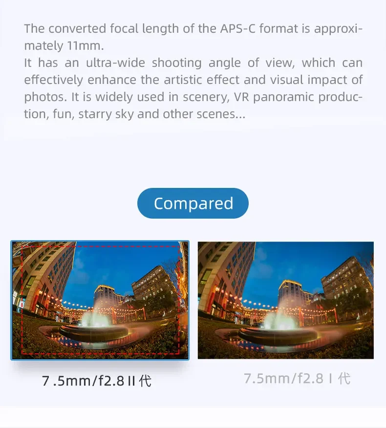 7artisans 7.5mm F2.8 II Ultra Wide-Angle Fisheye Camera Lens for Sony E Canon EO