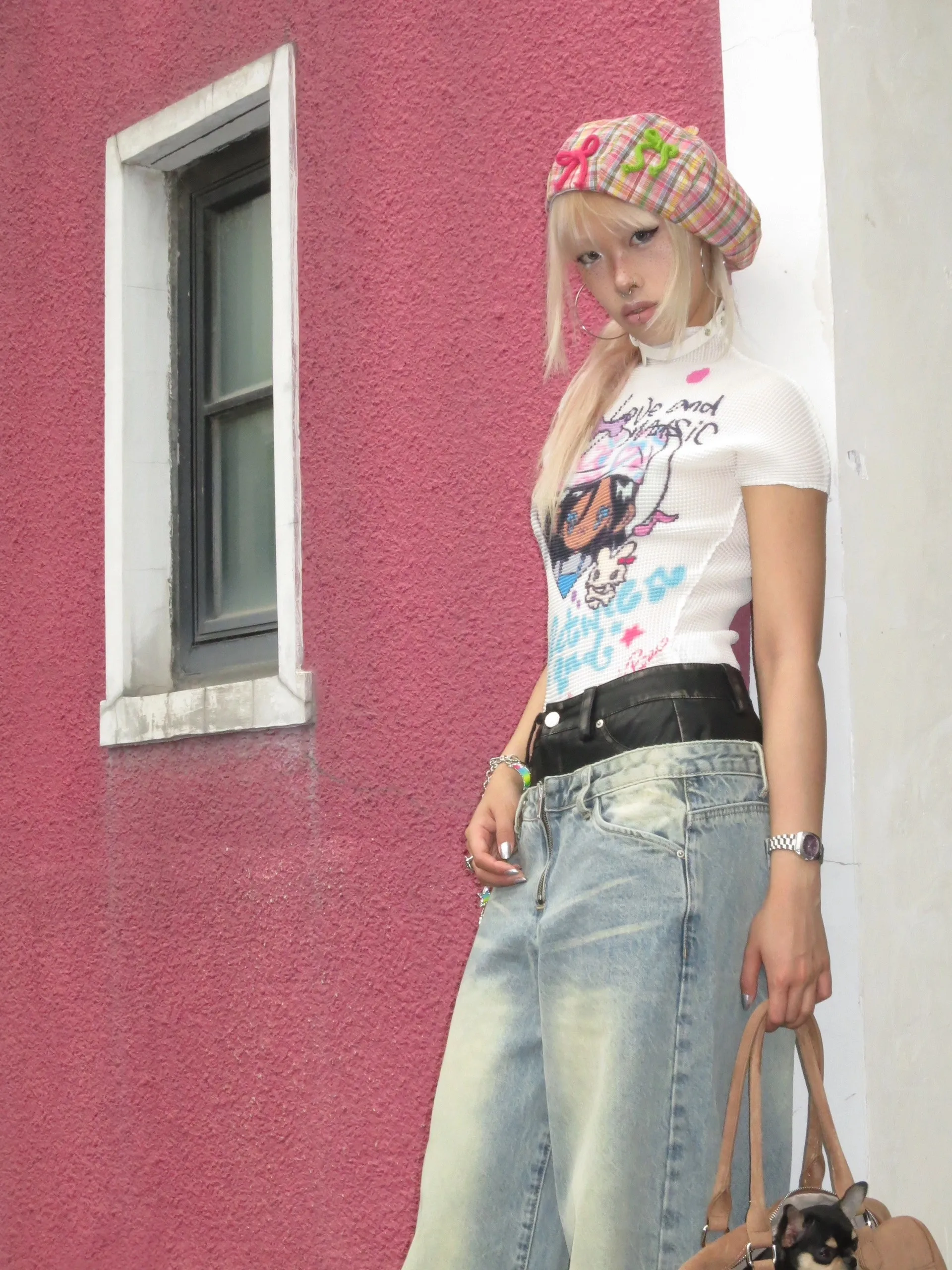 Karrram Japanisches Y2k Anime Print T-Shirt 2000er Jahre Ästhetik Kawaii Crop Top Vintage Harajuku Cutecore Kurzarm T-Shirts Lolita – Detail 13