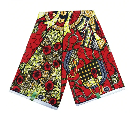 Wholesale Super Quality African Ankara Wax Fabric New 100% Cotton Material Soft Fashion Pink Tissu Pagne Africa Prints 2