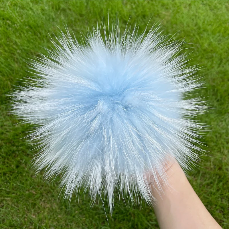 모자 비니 모자 가방 스카프에 대한 부드러운 100% 천연 여우 모피 pompom 너구리 모피 pom pom