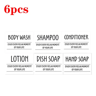 6pcs label white