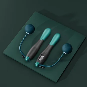 Steel wire rope counting skipping rope cordless weight-bearing skipping rope weight loss fitness equipment sports equipment Sports & Outdoors Toys & Games cb5feb1b7314637725a2e7: Black|Black powder|green|powder 