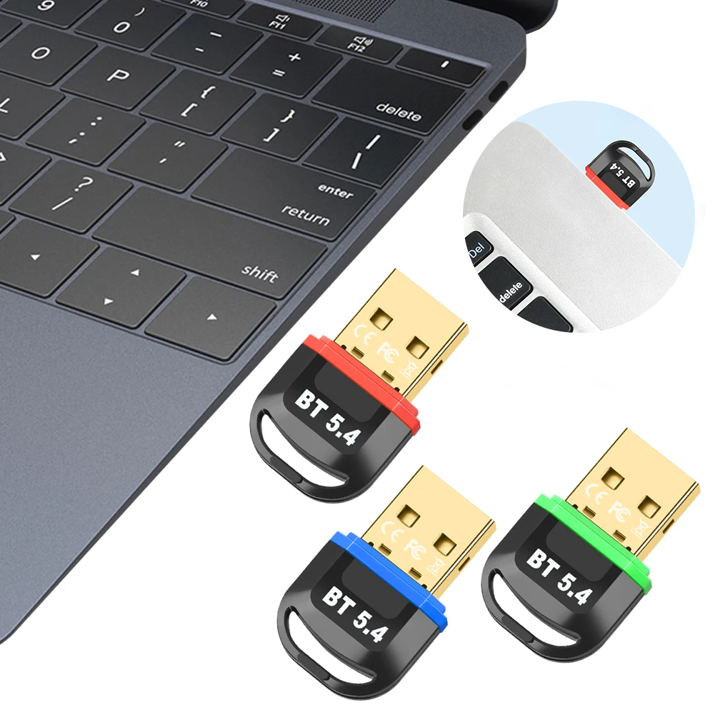 USB BT 5.4 동글 어댑터, BT 동글, 키보드 마우스 헤드폰 스피커용, 윈..