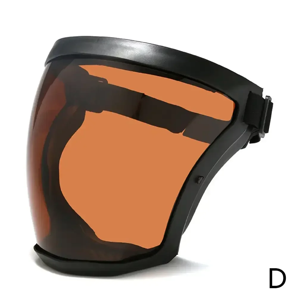 Enhanced Reusable Transparent Full Face Shield Mask for Protection Against Dust and Fog