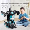 2IN1 Electric RC Car Transformation Robots One-key Deformation Car Outdoor Remote Control Sports Car Model  Children Boys Toys 1