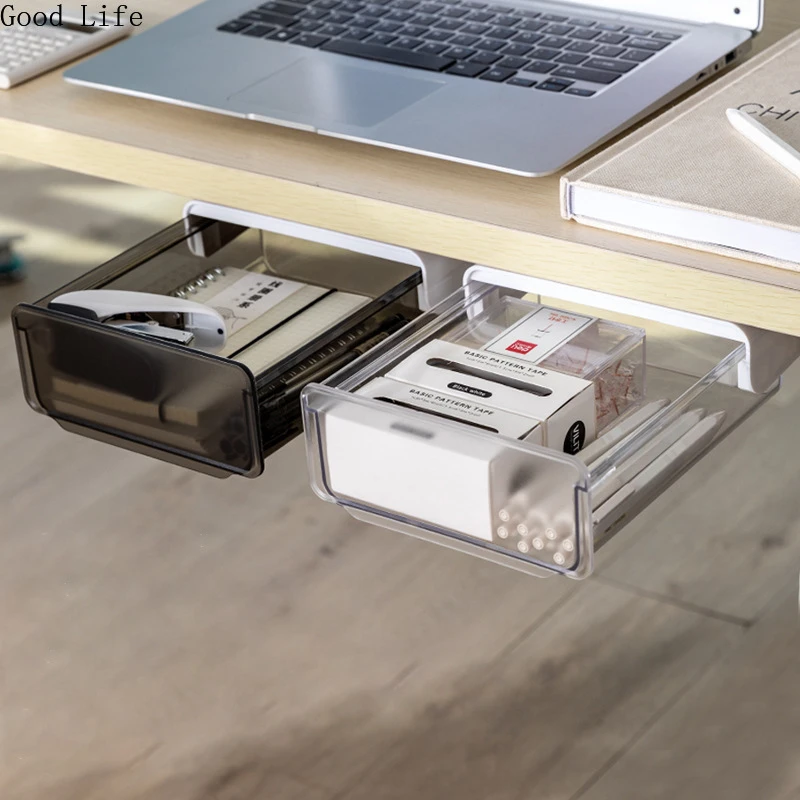 Under Desk Storage Drawers, Dorm Desk Small Invisible Drawer Box,Home
