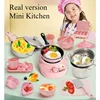 New Funny Kitchen Toys Girl  Can Cook  Mini Kitchen Items Real Cooked Family Toy Set Birthday Gift Girl Toys Kitchen Accessories 2