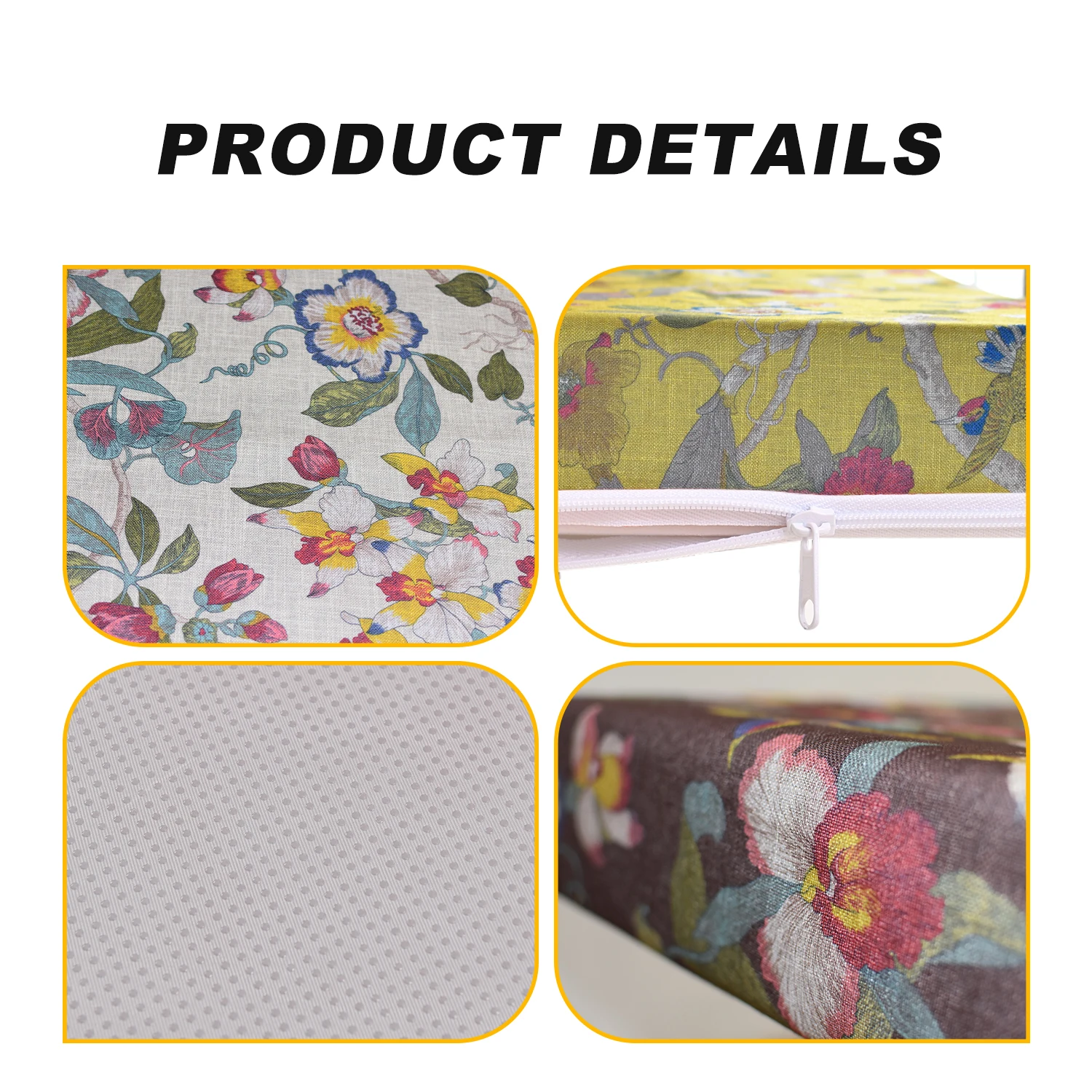 Custom Seat Cushions  50D High Density Sponge Sofa Cushion Wooden Chair Cushiongarden Lounge Bay Window Seat Swing Decor Cushion 6