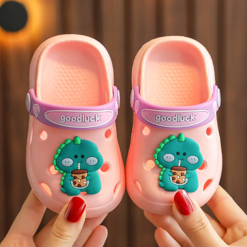 girl princess shoes Cartoon Dinosaur Kids Slippers Boys Summer Beach Sandals Girls Home Slippers Toddler Anti-Slip Indoor Slides Child Garden Shoes best leather shoes